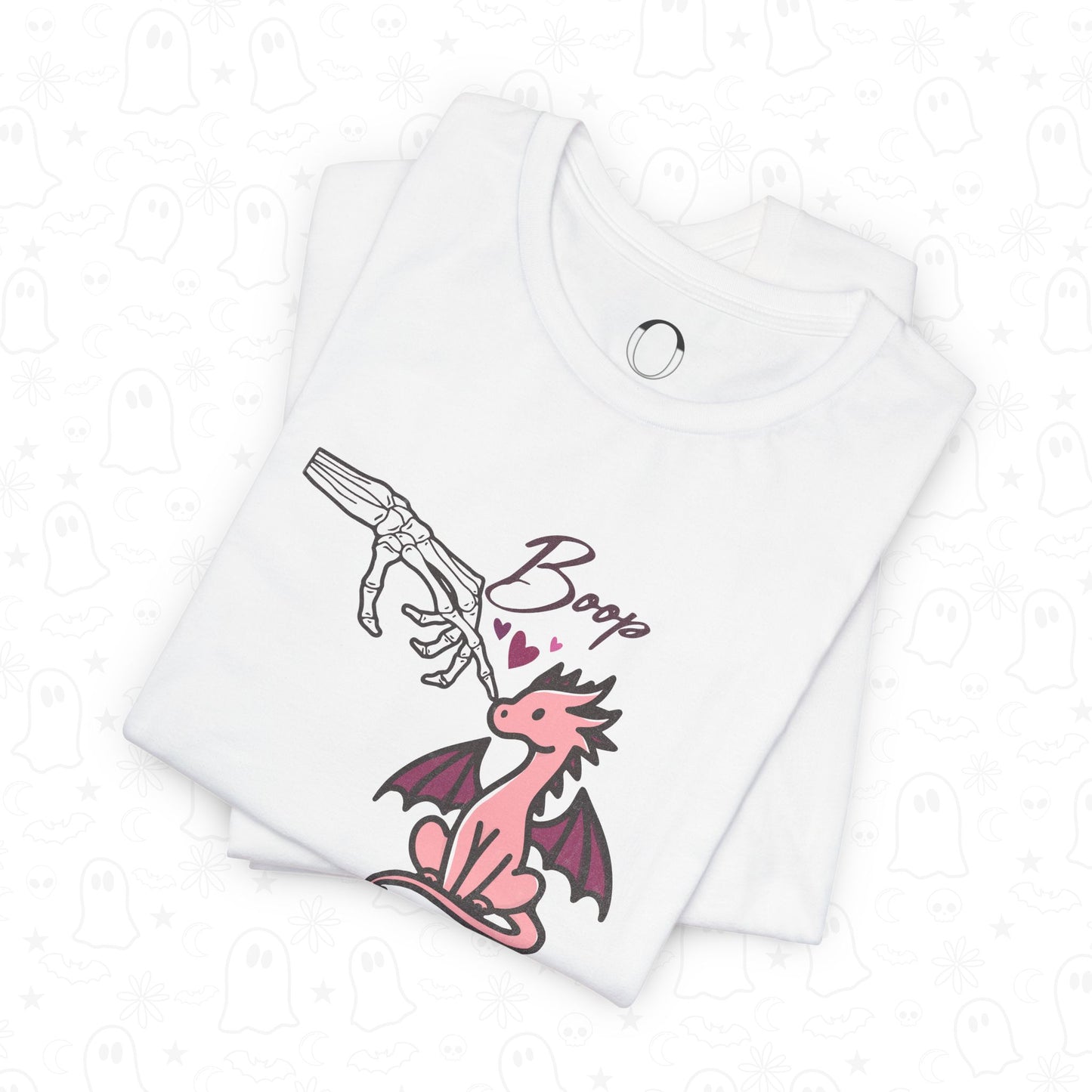 Skeleton Hand Boop Pink Dragon Tee