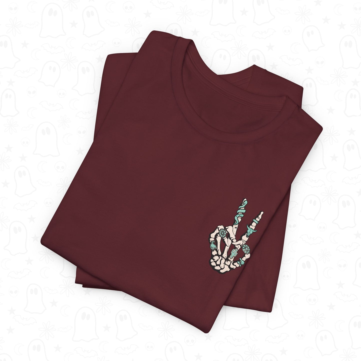Peace Western Skeleton Hand Shirt