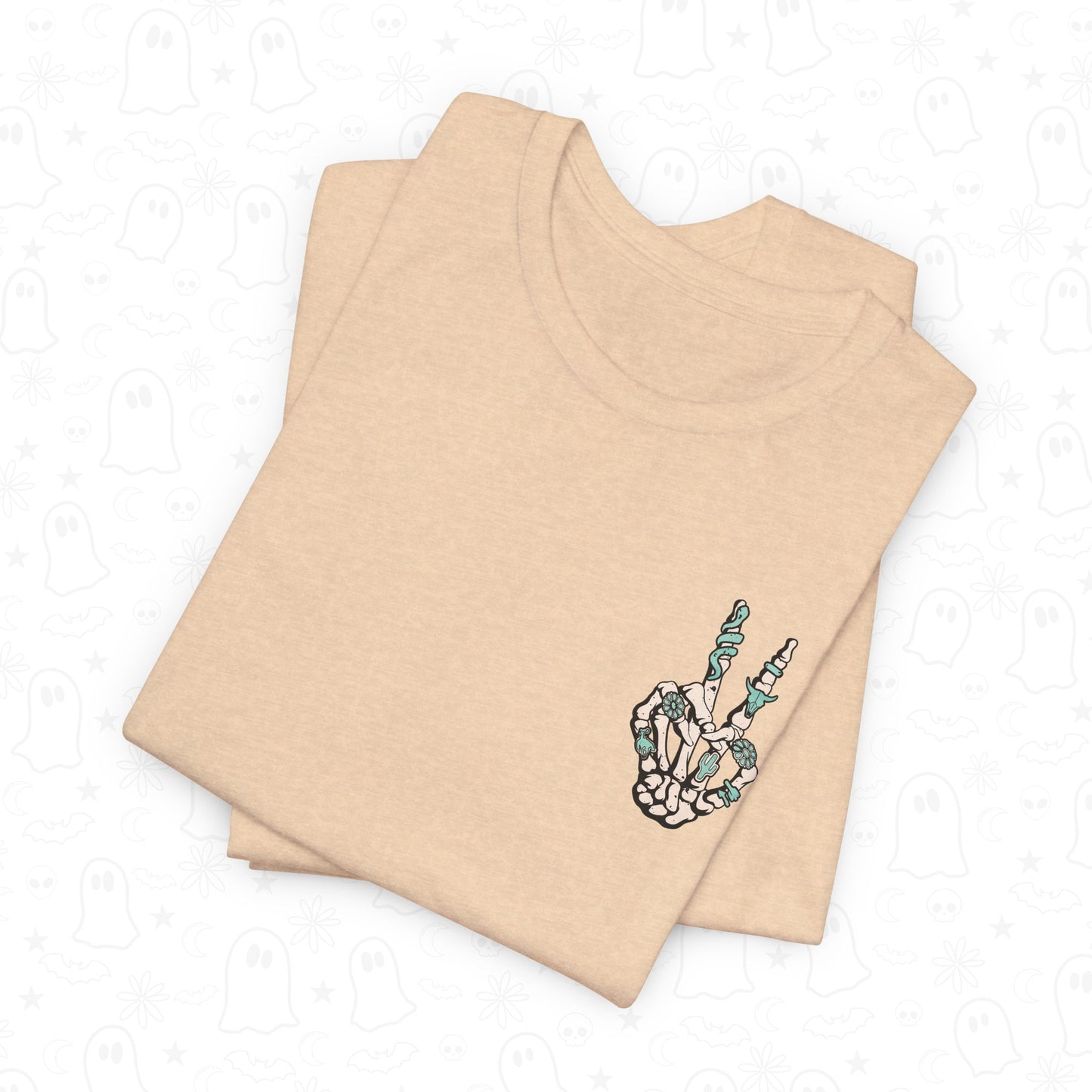 Peace Western Skeleton Hand Shirt