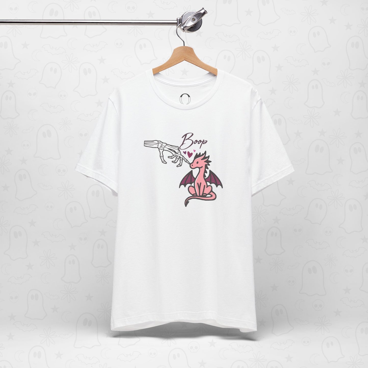 Skeleton Hand Boop Pink Dragon Tee