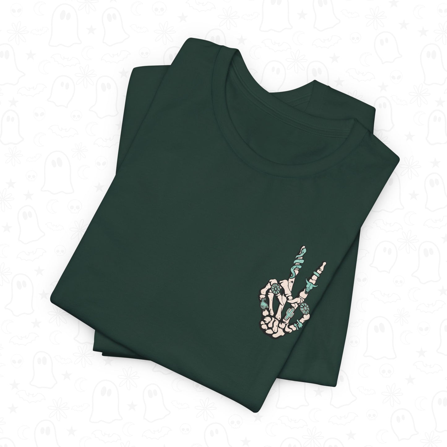 Peace Western Skeleton Hand Shirt