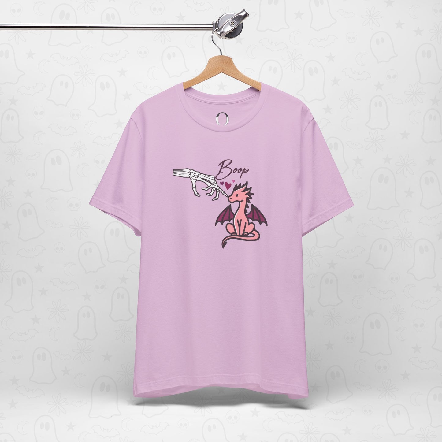 Skeleton Hand Boop Pink Dragon Tee