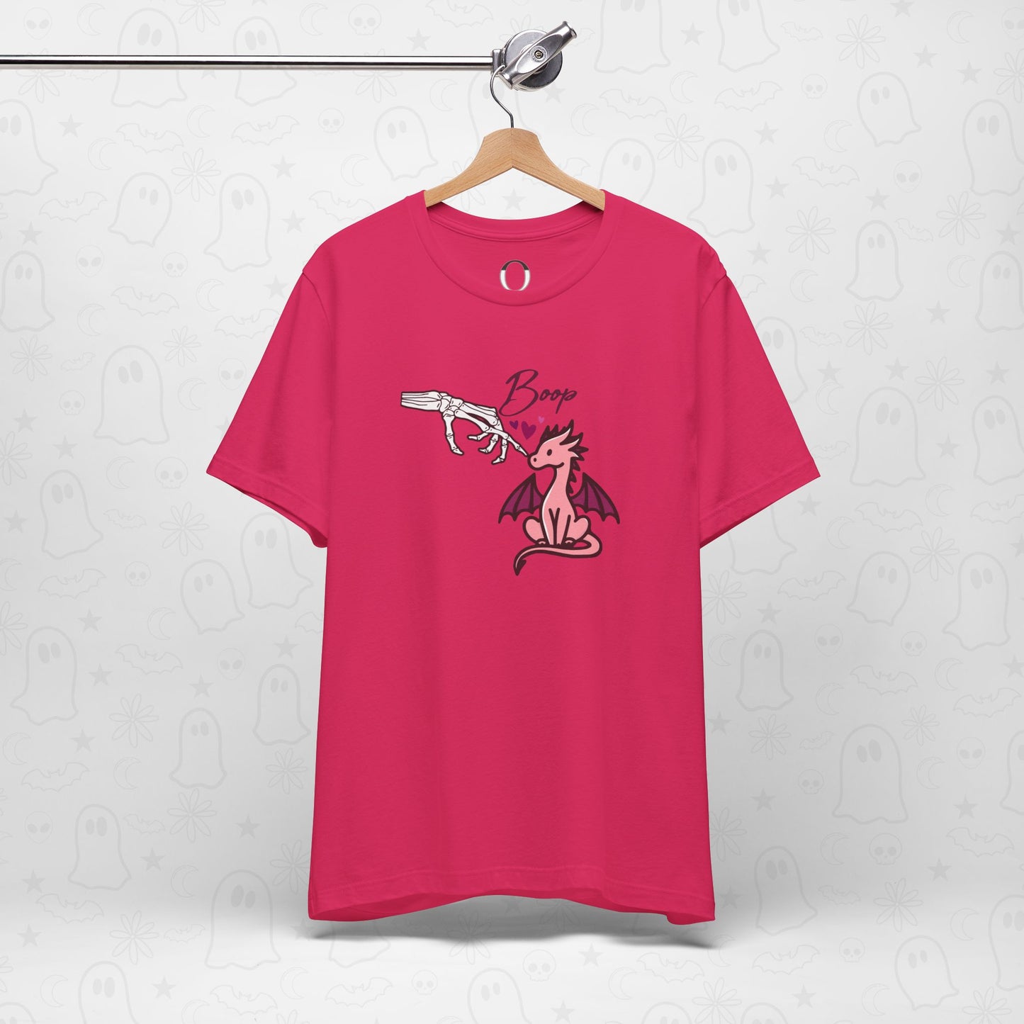 Skeleton Hand Boop Pink Dragon Tee