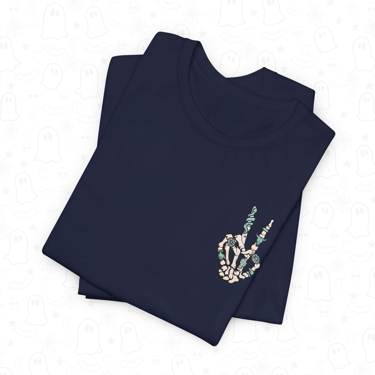 Peace Western Skeleton Hand Shirt
