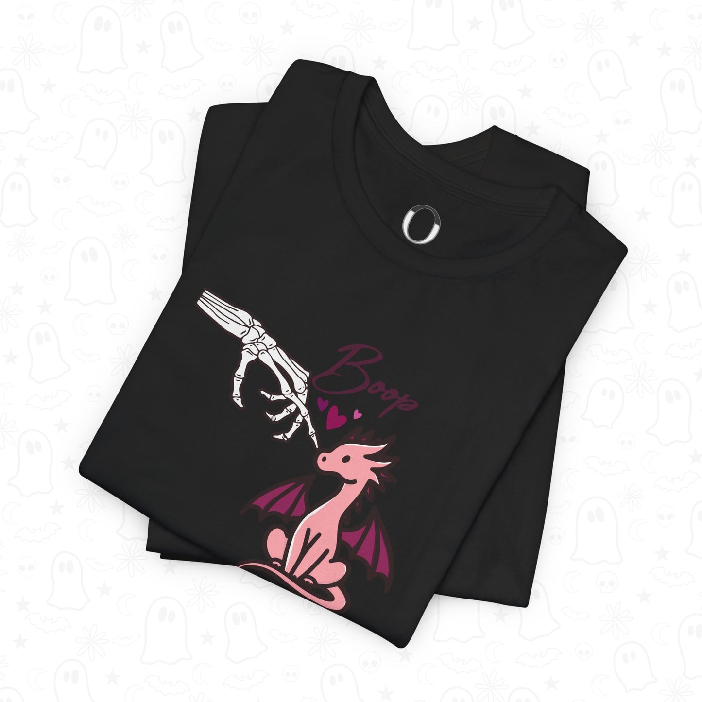 Skeleton Hand Boop Pink Dragon Tee