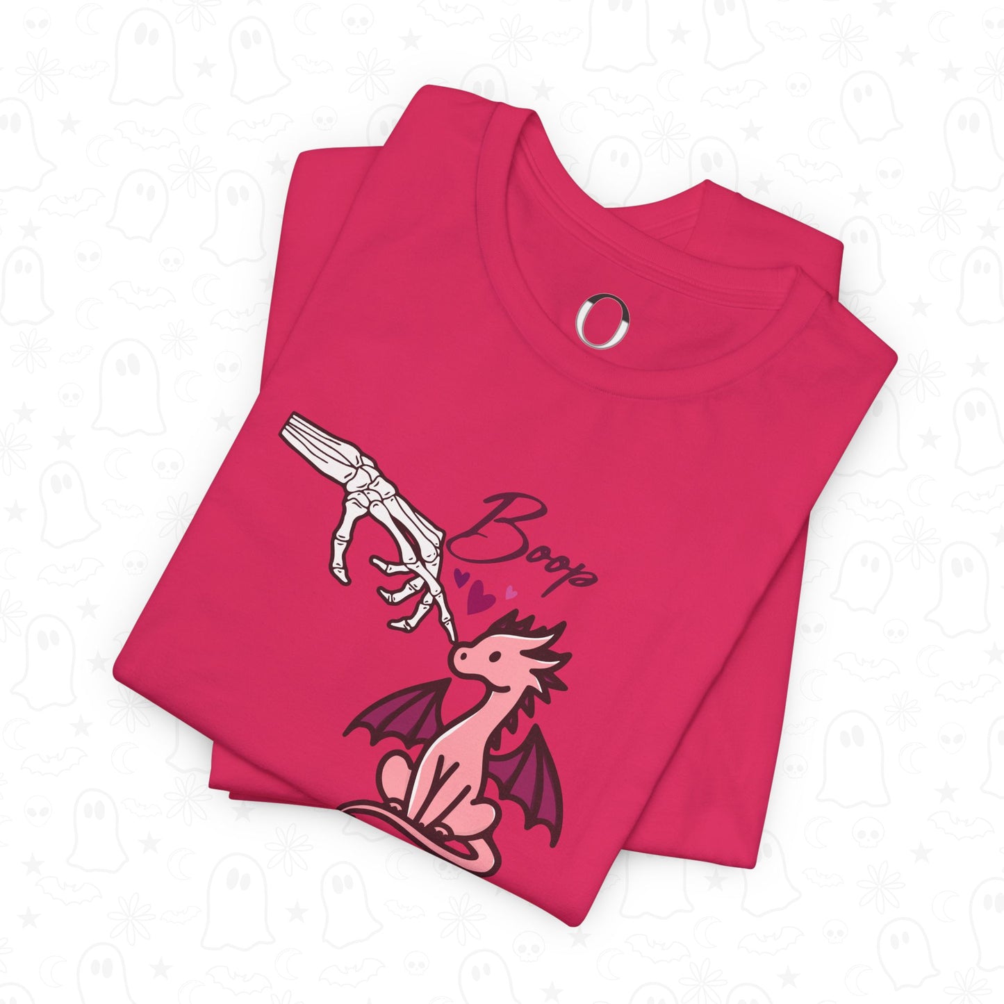 Skeleton Hand Boop Pink Dragon Tee