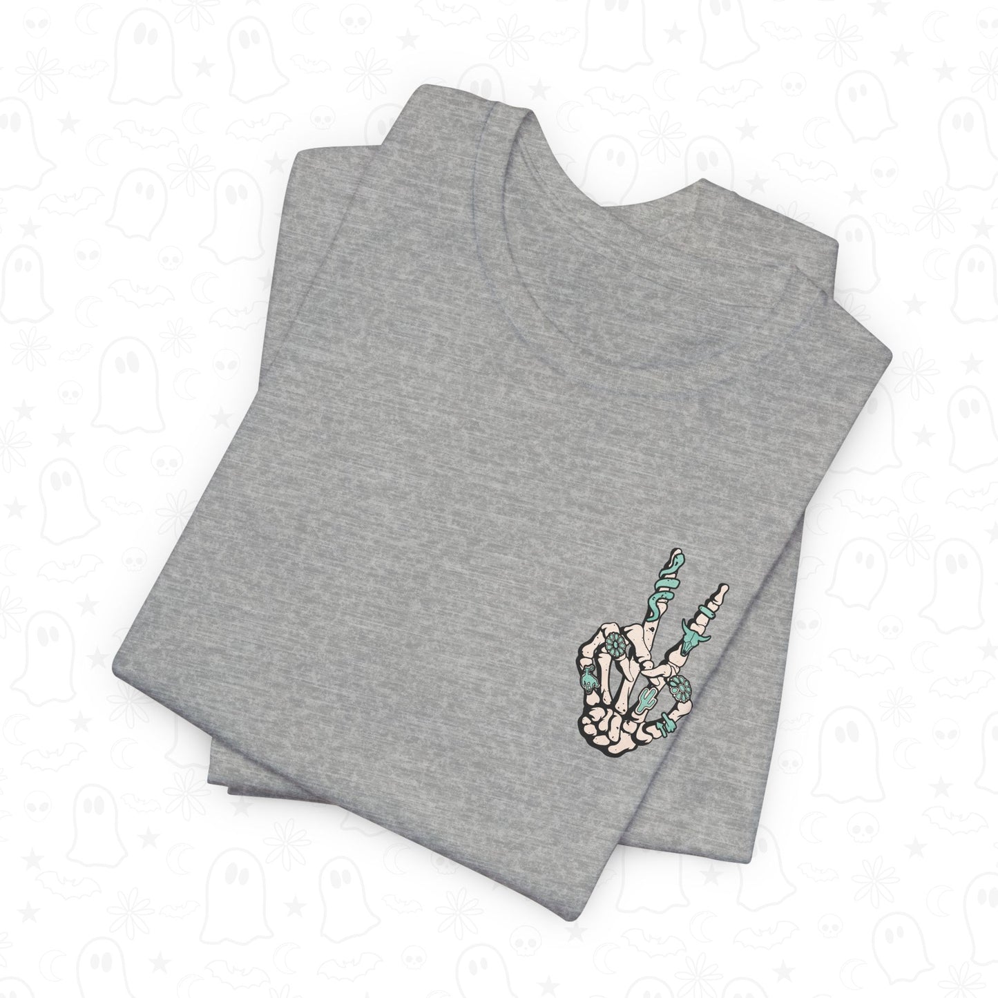 Peace Western Skeleton Hand Shirt