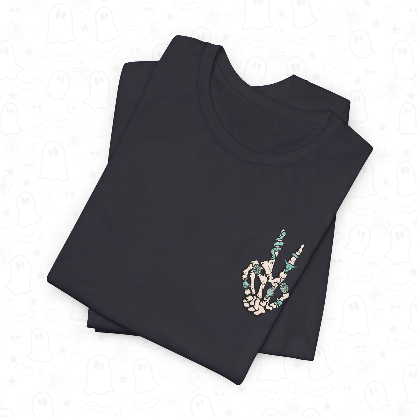 Peace Western Skeleton Hand Shirt