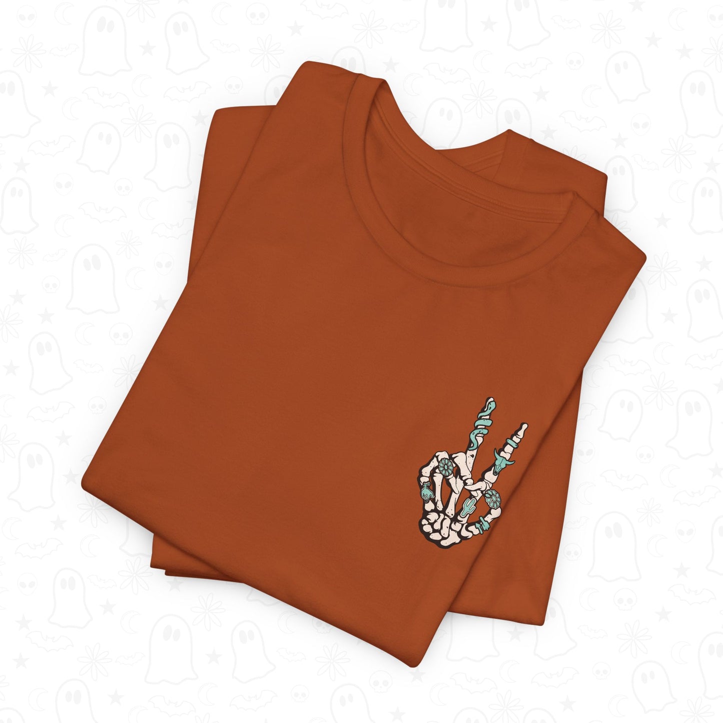 Peace Western Skeleton Hand Shirt