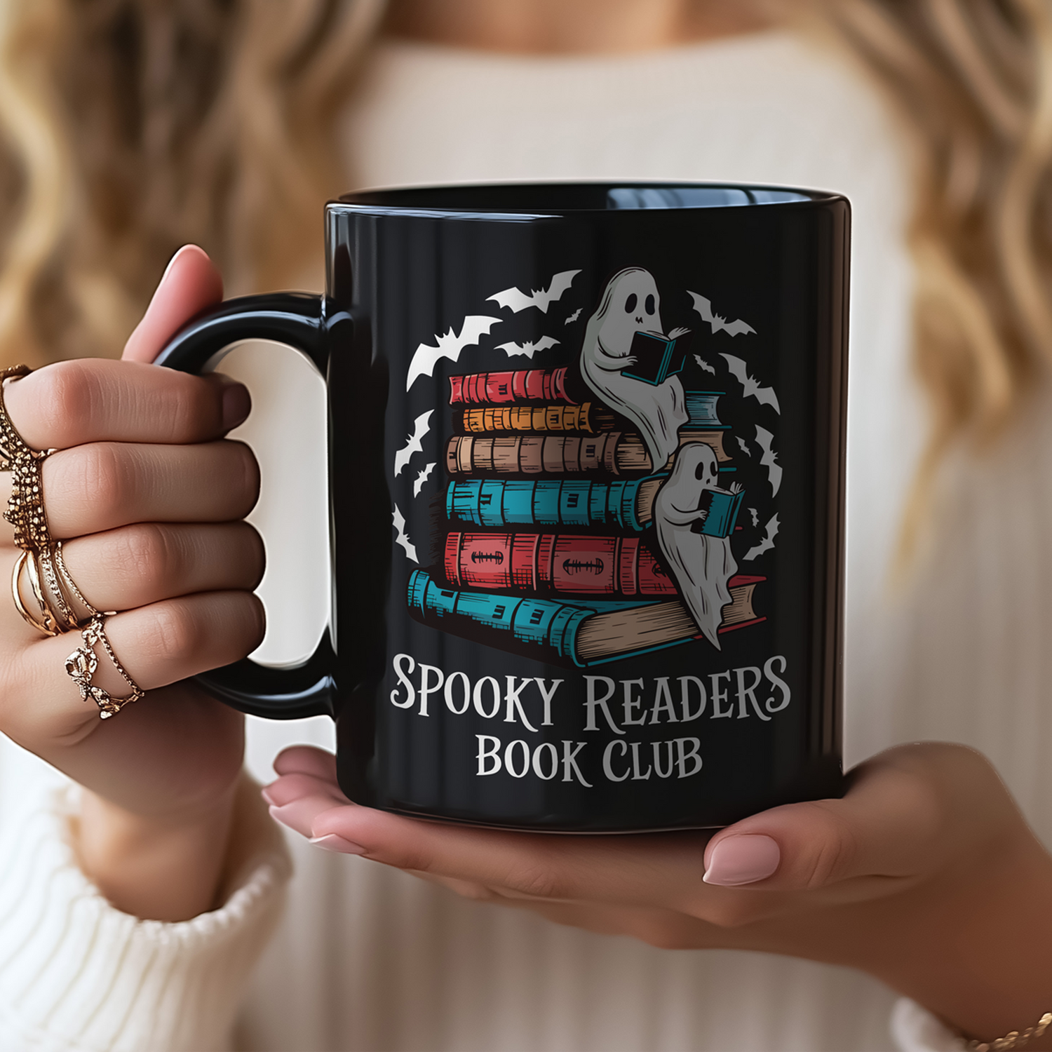 Spooky Readers Book Club Mug_Black
