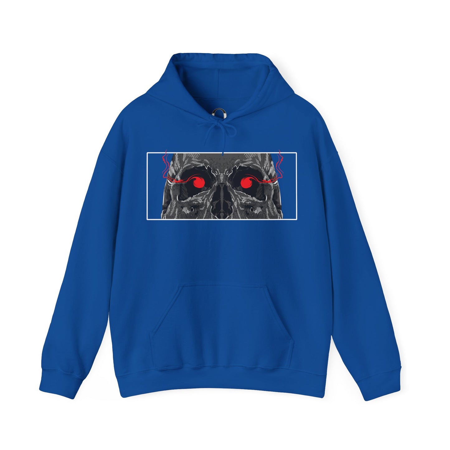 Flaming Red Skull Eyes Hoodie