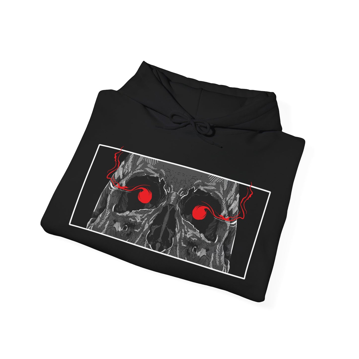 Flaming Red Skull Eyes Hoodie