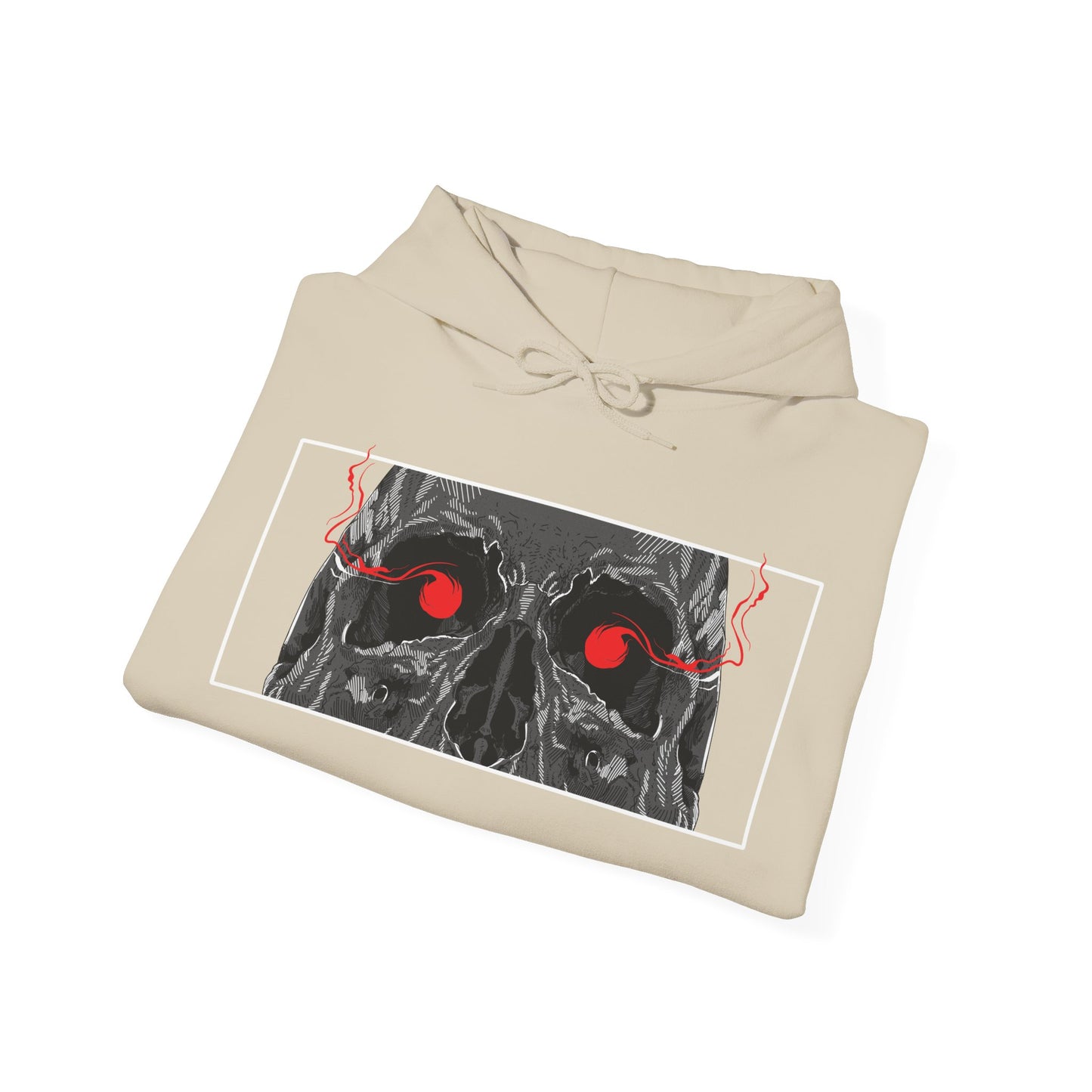 Flaming Red Skull Eyes Hoodie