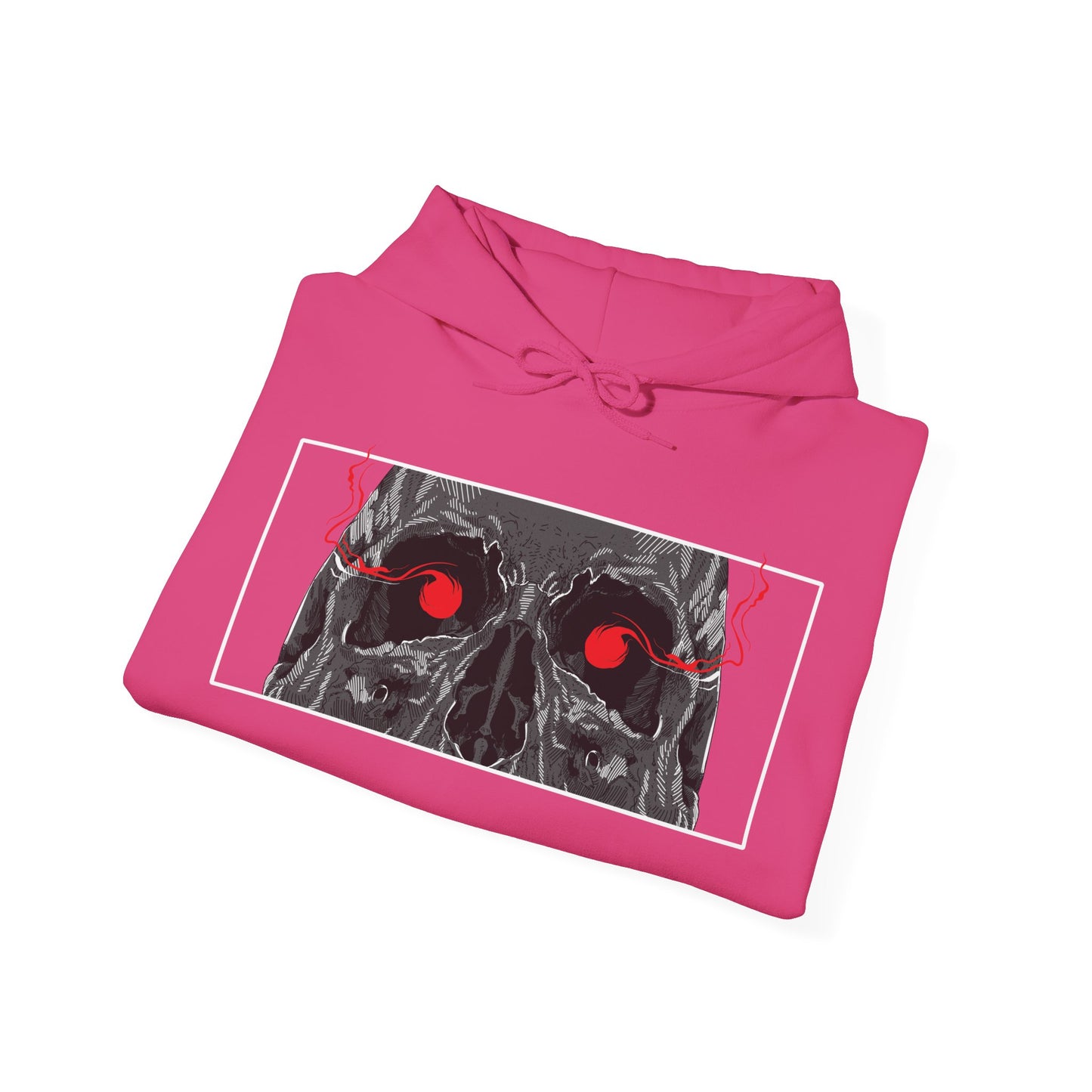 Flaming Red Skull Eyes Hoodie