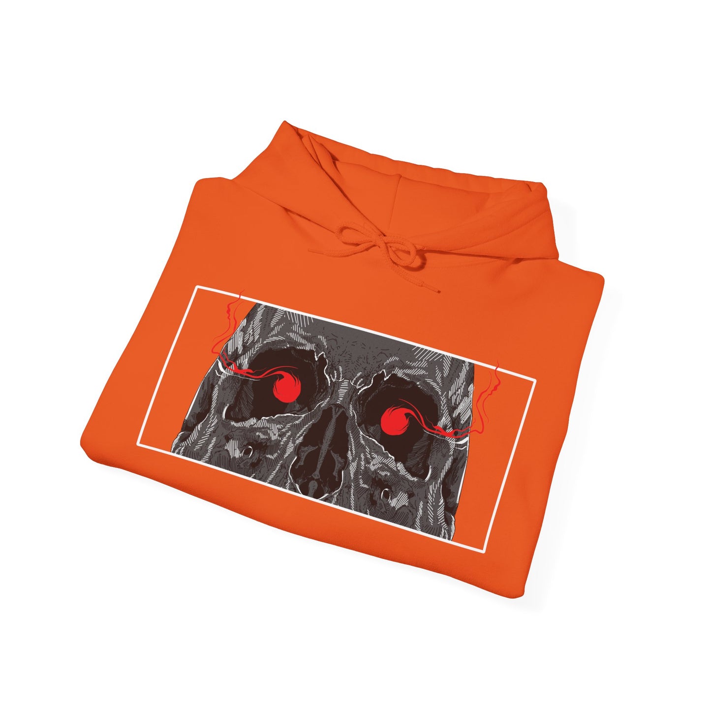 Flaming Red Skull Eyes Hoodie