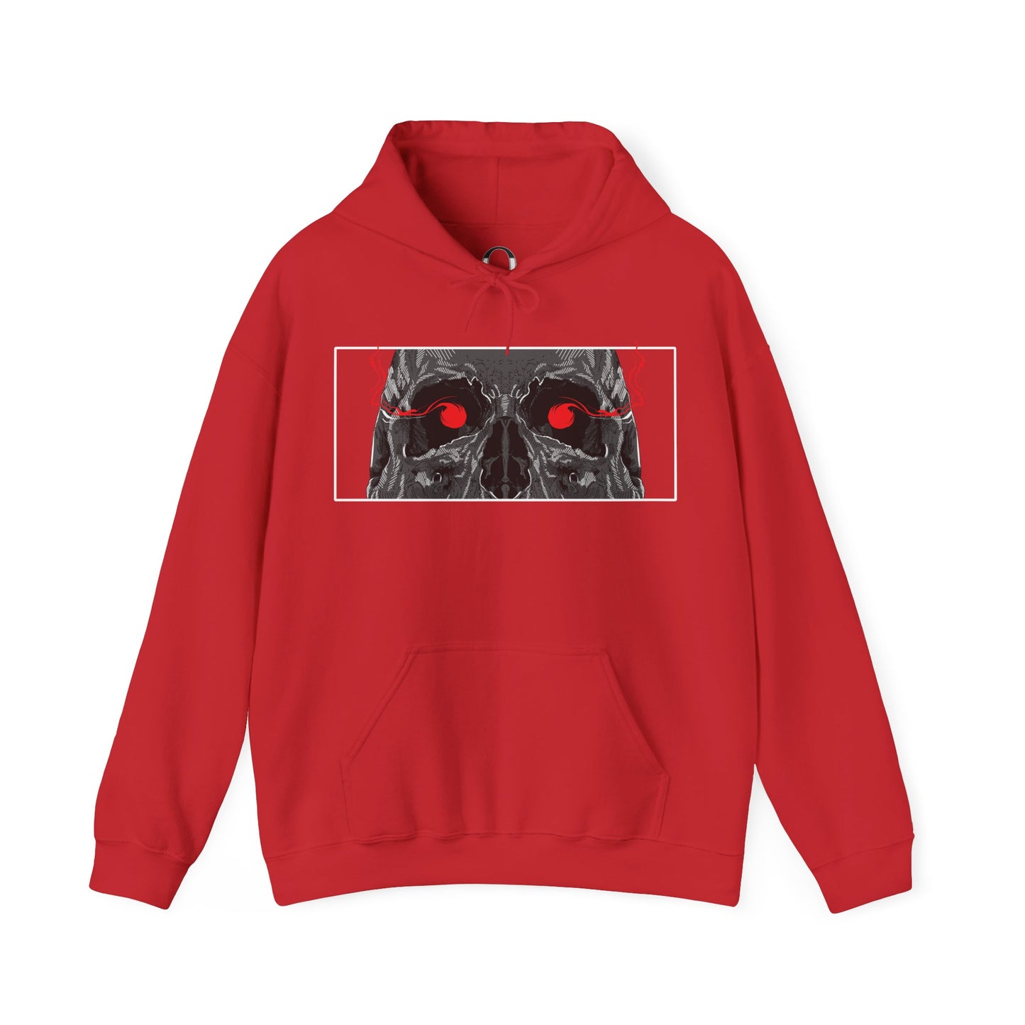 Flaming Red Skull Eyes Hoodie
