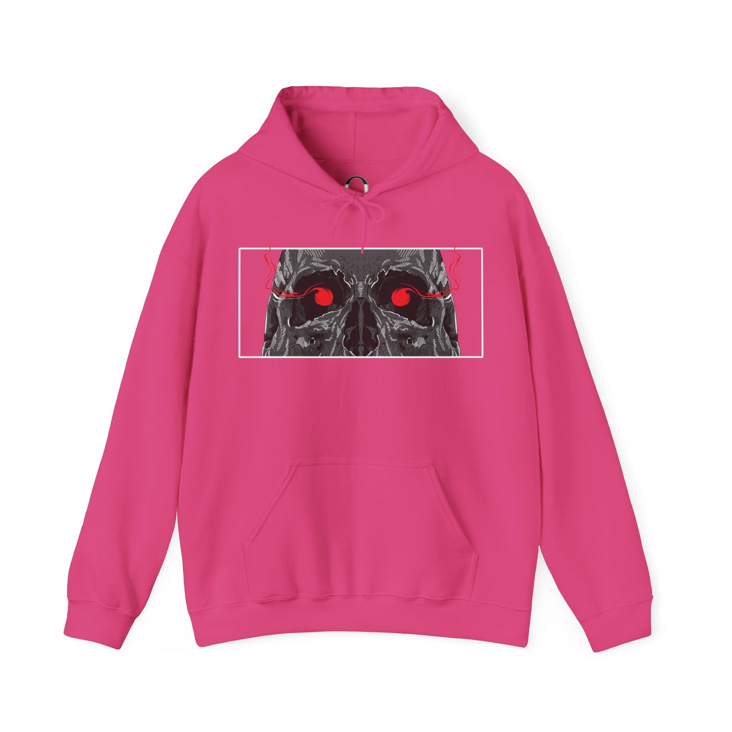 Flaming Red Skull Eyes Hoodie