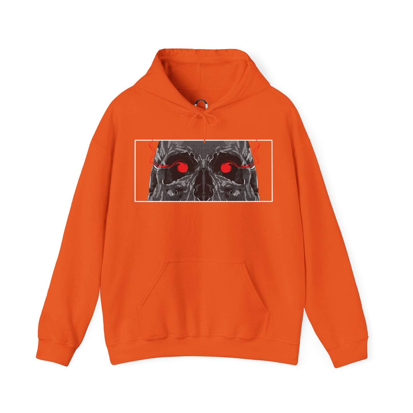 Flaming Red Skull Eyes Hoodie