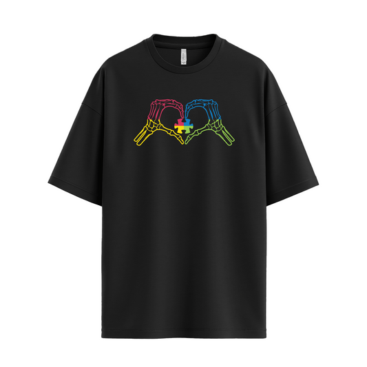Best Part of My Heart Skeleton Hand Shirt – Autism Awareness Puzzle Piece Tee