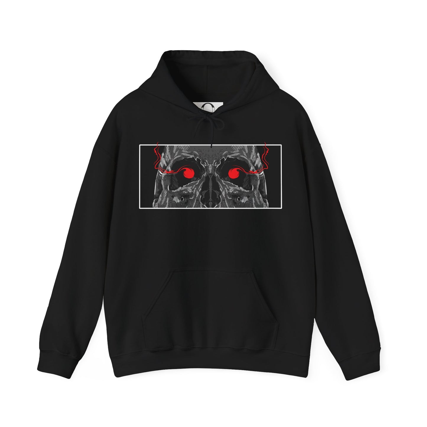 Flaming Red Skull Eyes Hoodie