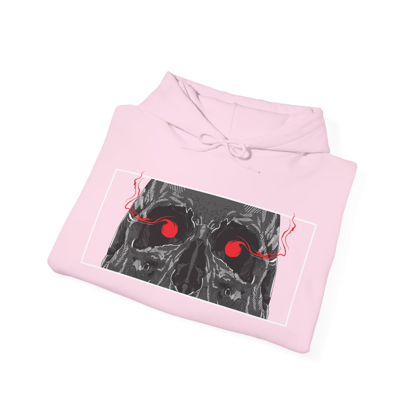 Flaming Red Skull Eyes Hoodie