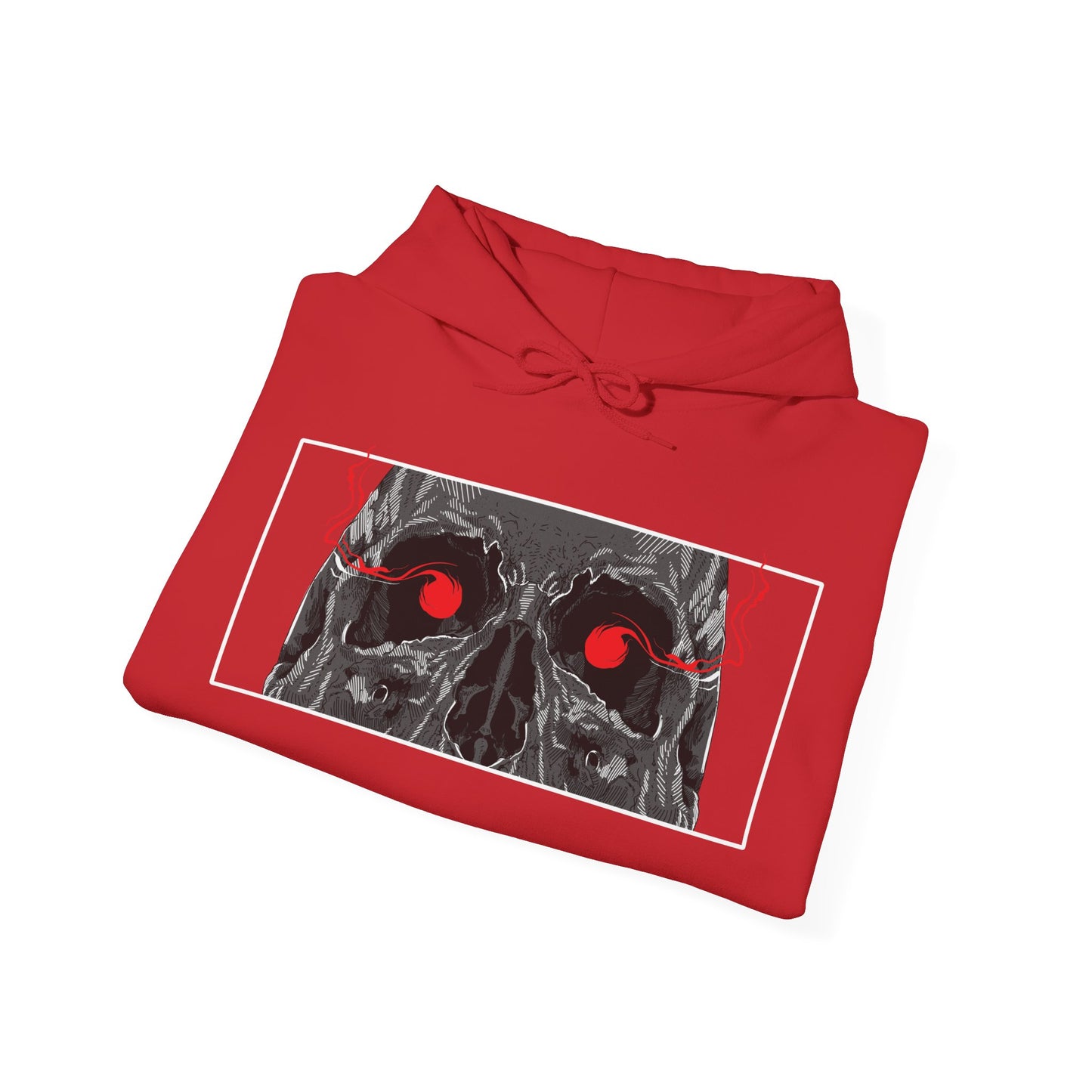 Flaming Red Skull Eyes Hoodie