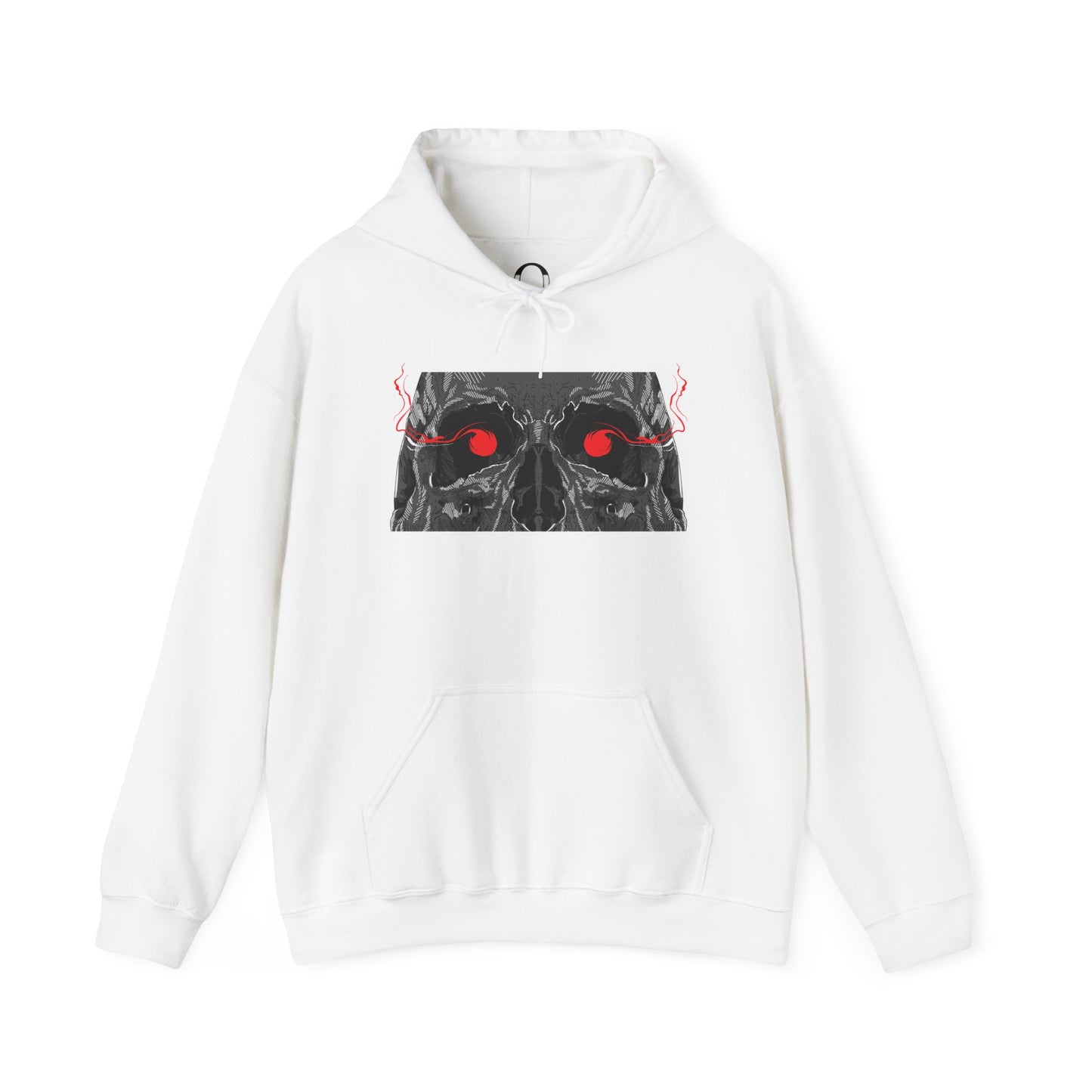 Flaming Red Skull Eyes Hoodie