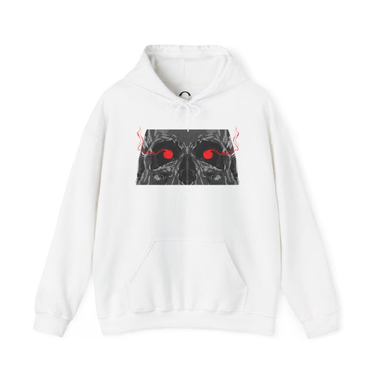Flaming Red Skull Eyes Hoodie