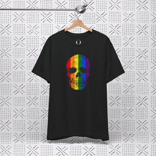 Distressed Rainbow Skull Tee