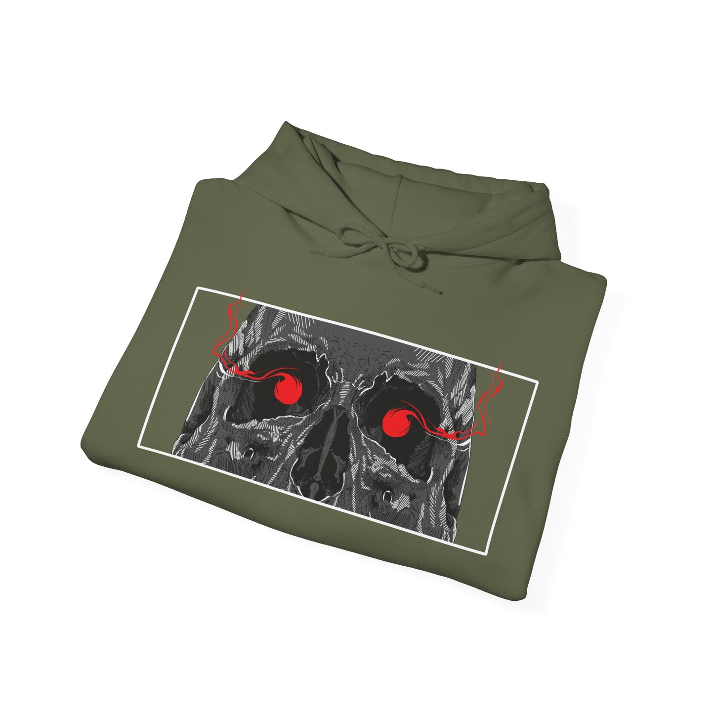 Flaming Red Skull Eyes Hoodie