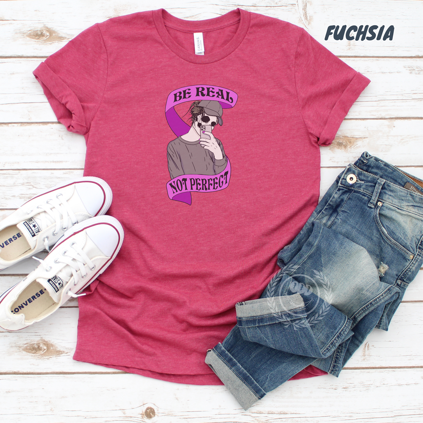 "Be Real, Not Perfect" Short Sleeve Tee