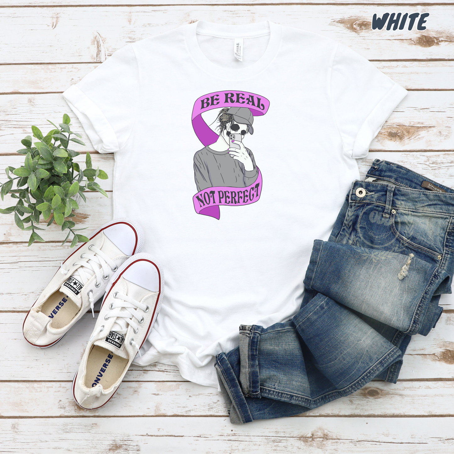 "Be Real, Not Perfect" Short Sleeve Tee