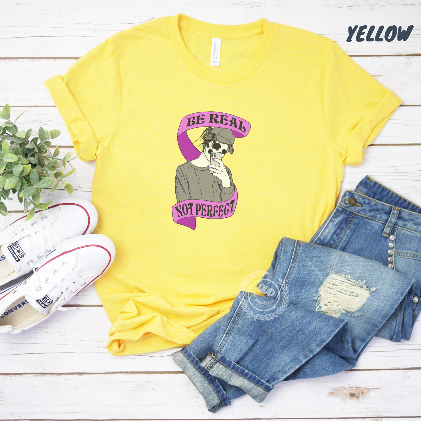 "Be Real, Not Perfect" Short Sleeve Tee